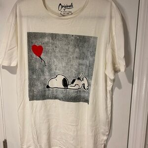 Snoopy White Graphic T-Shirt